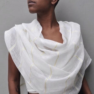 Gauze Stripe Linen Wrap | Kacey K Jewelry.