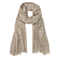 Load image into Gallery viewer, Beige Handloom Cashmere Scarf | Kacey K Jewelry.