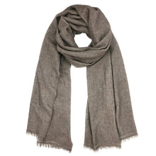 Load image into Gallery viewer, Espresso Handloom Cashmere Scarf | Kacey K Jewelry.