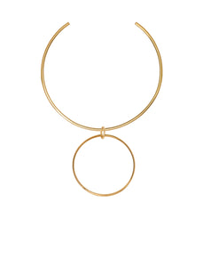 Funky Open Circle Charm On 4MM Choker | Kacey K Jewelry.