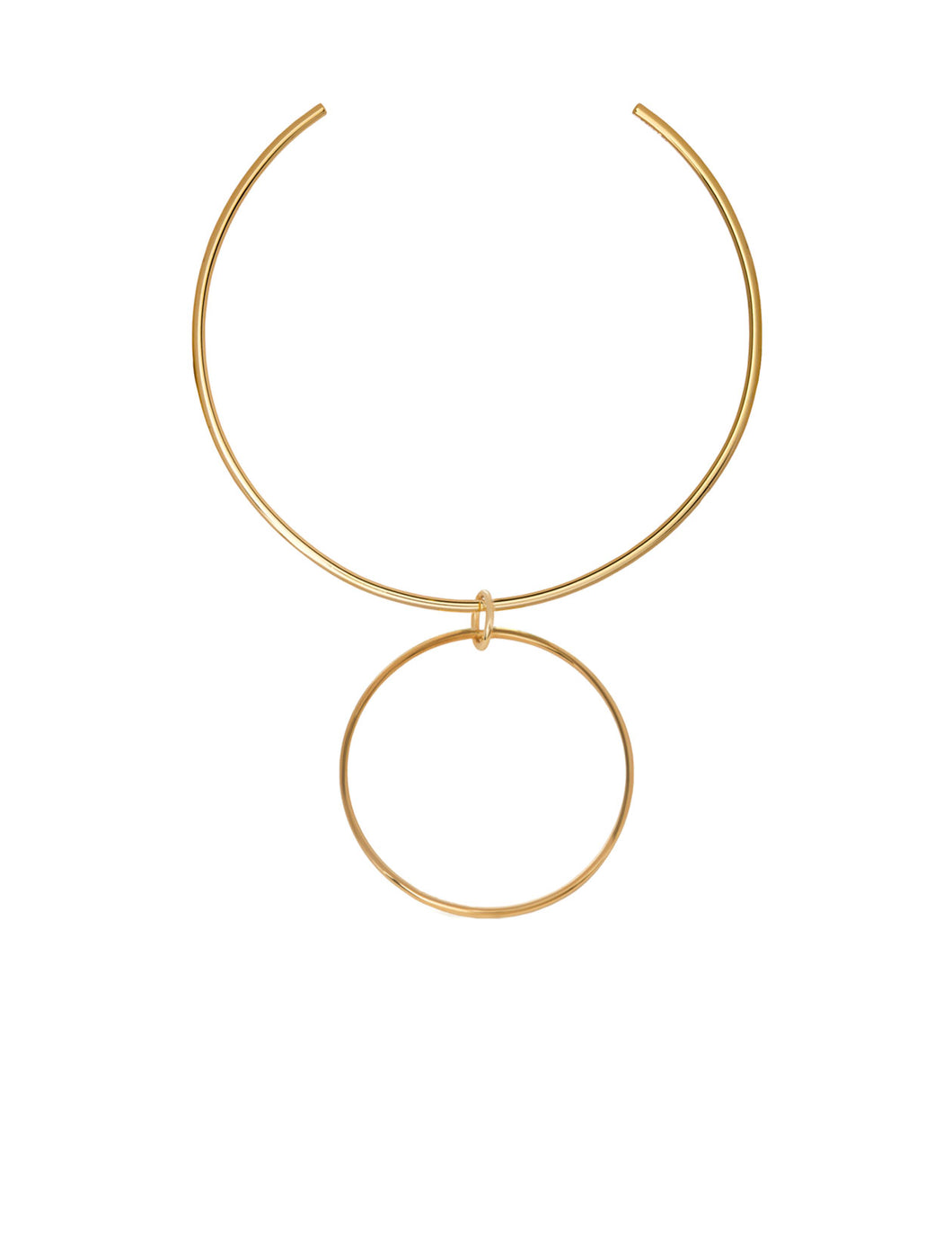 Funky Open Circle Charm On 4MM Choker | Kacey K Jewelry.