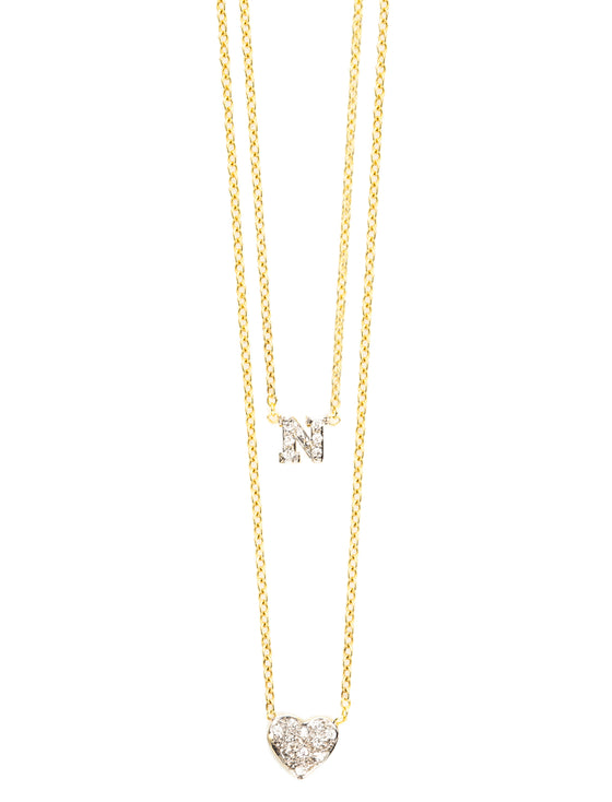 Initial and Heart Layered | Kacey K Jewelry.