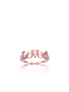 Loved Block Letter Ring | Kacey K Jewelry.