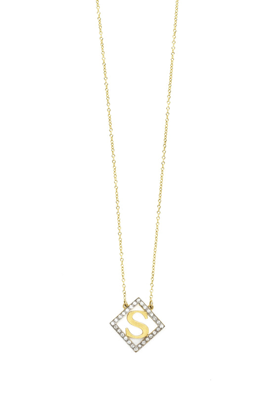 Diamond Shape Block Letter Initial | Kacey K Jewelry.
