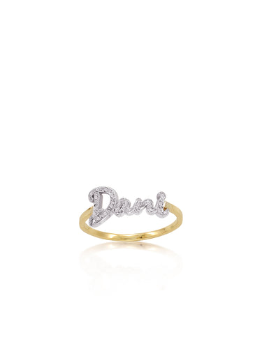 Script Letter Nameplate Ring | Kacey K Jewelry.