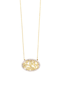 Script Oval Shape Monogram | Kacey K Jewelry.