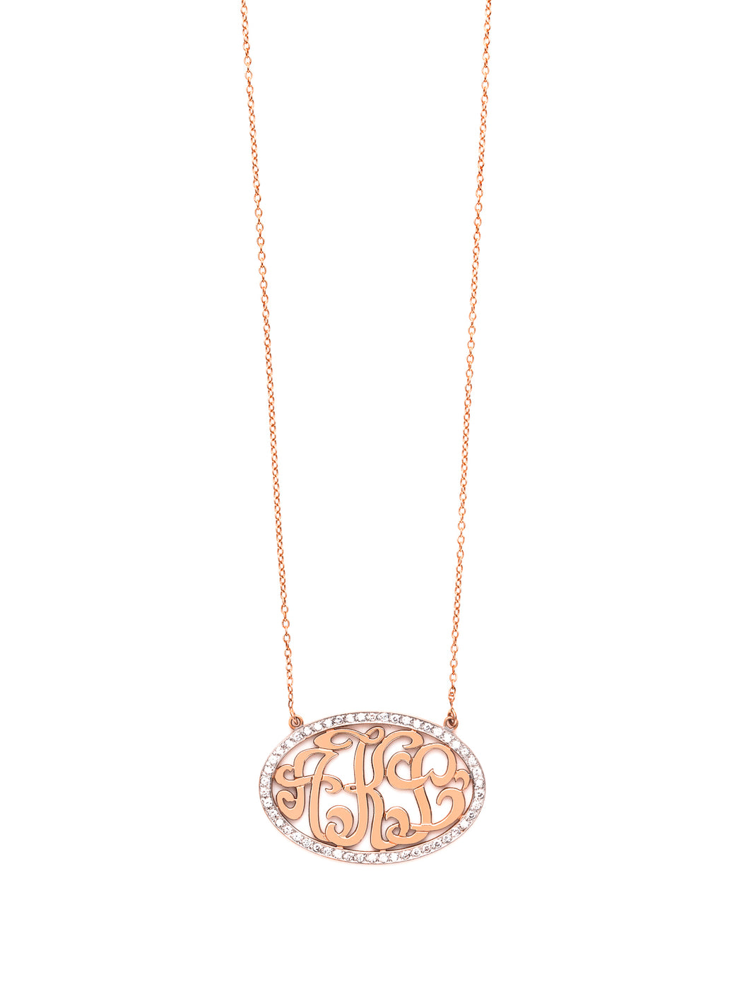 Script Oval Shape Monogram | Kacey K Jewelry.