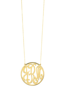  Script Circle Shape Monogram | Kacey K Jewelry.