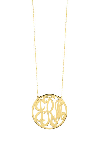 Script Circle Shape Monogram | Kacey K Jewelry.