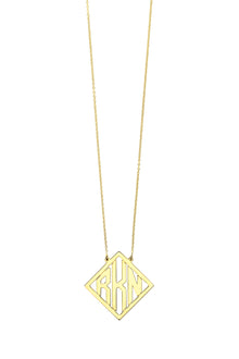  Block Letter Diamond Shape Monogram | Kacey K Jewelry.