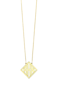 Block Letter Diamond Shape Monogram | Kacey K Jewelry.