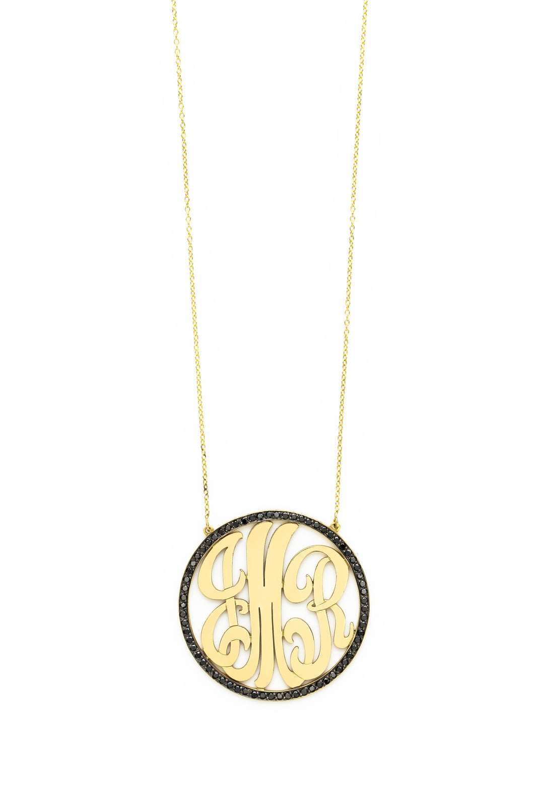 LG Circle Script Monogram | Kacey K Jewelry.