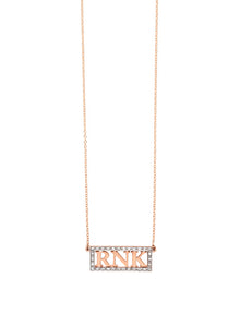  Block Letter Horizontal Monogram Necklace | Kacey K Jewelry.