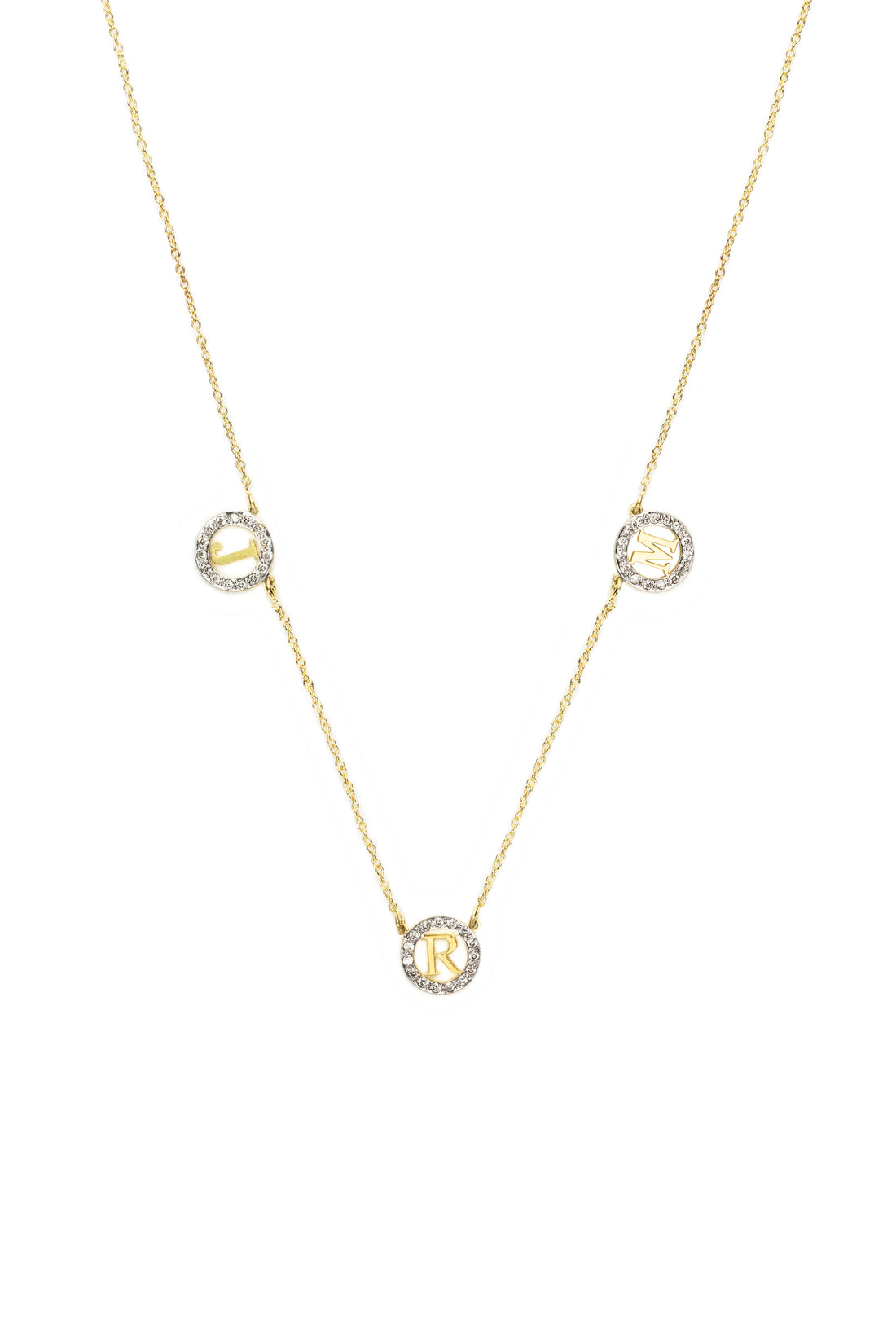  Block Letter Mini Circle Necklace | Kacey K Jewelry.