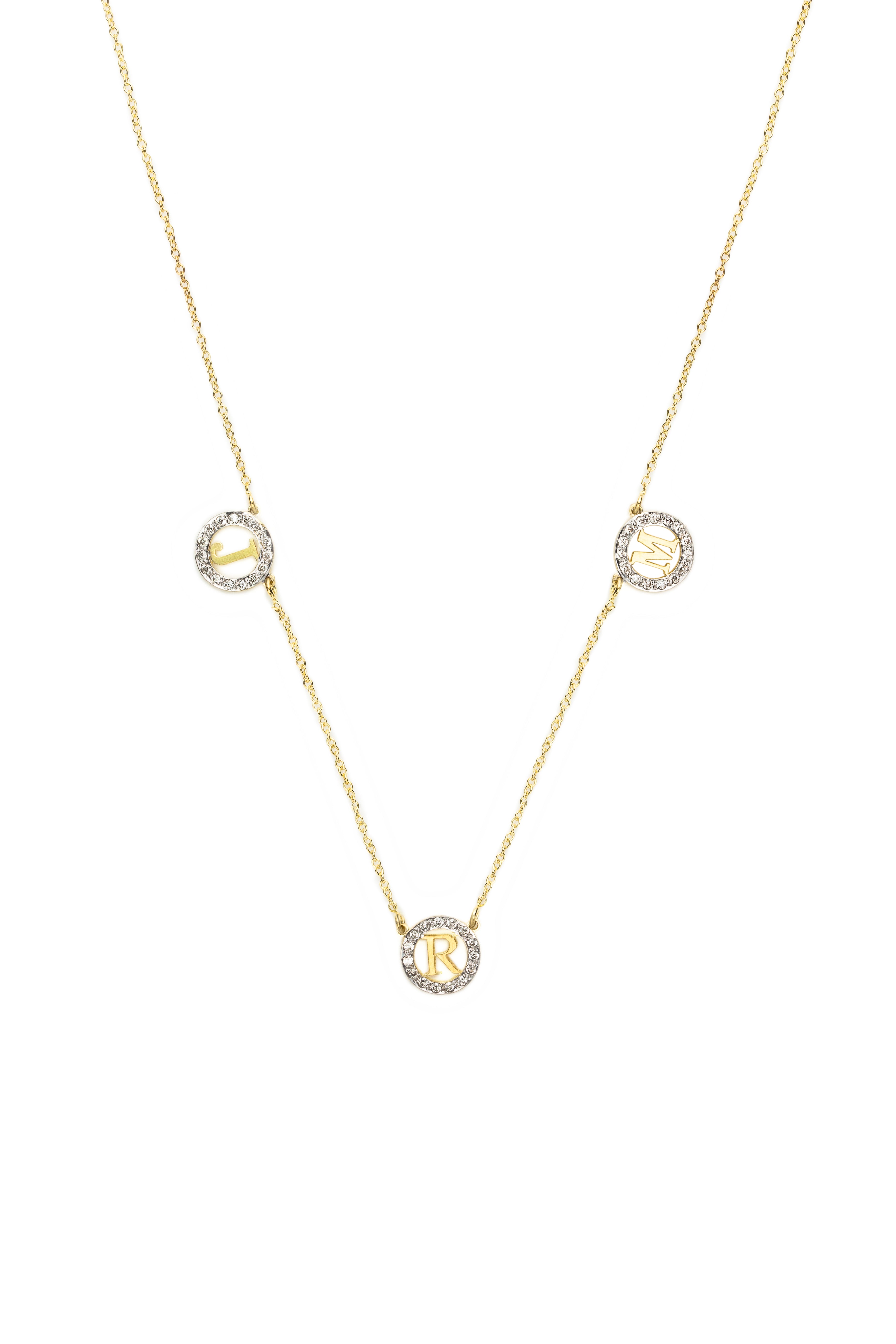 Block Letters Circle Necklace | Kacey K Jewelry.