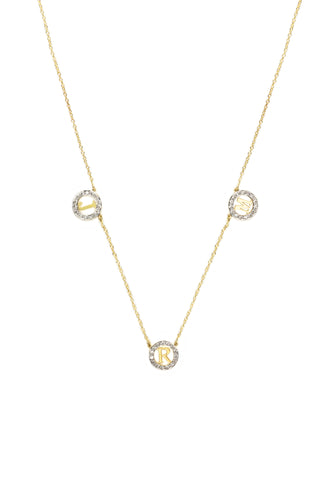 Block Letters Circle Necklace | Kacey K Jewelry.