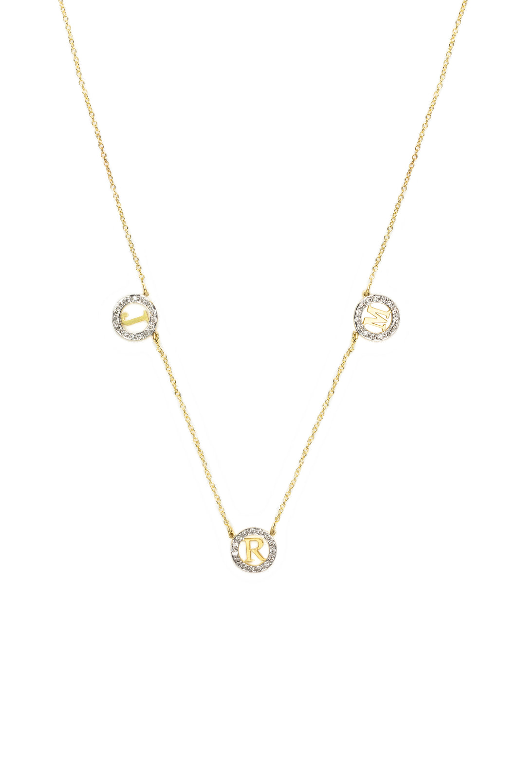 Block Letters Circle Necklace | Kacey K Jewelry.