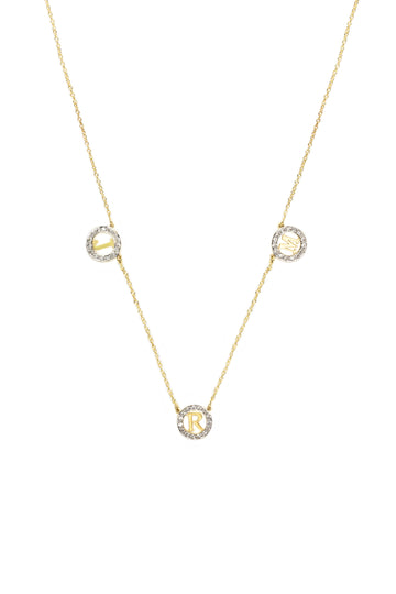 Block Letter Mini Circle Necklace | Kacey K Jewelry.