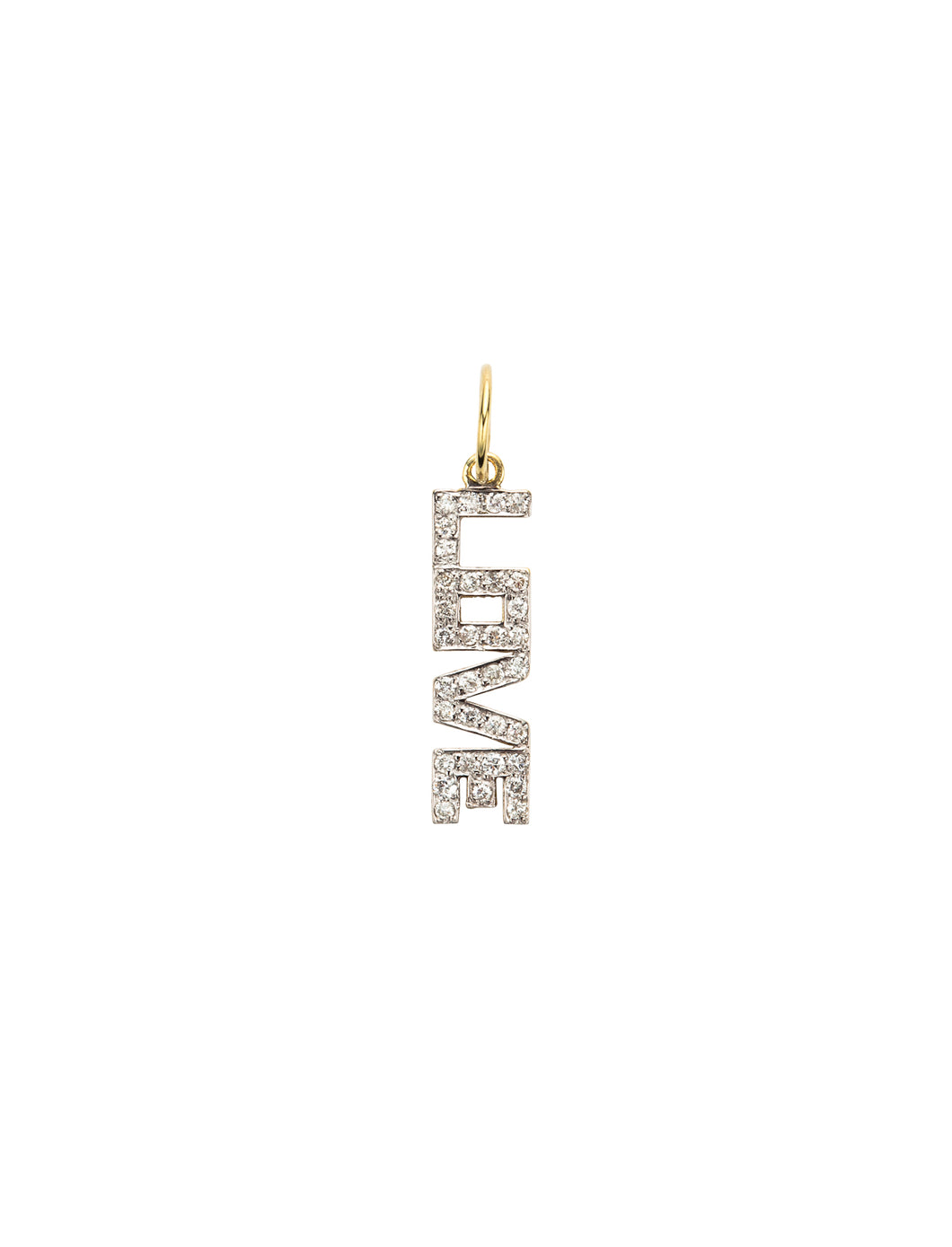 Love Block Letter White Diamonds | Kacey K Jewelry.