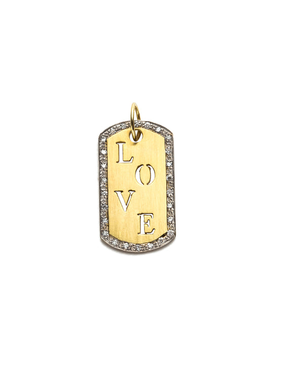 Love Punch Out Dog Tag Charm | Kacey K Jewelry.
