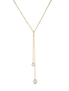 Double Pearl Lariat | Kacey K Jewelry.