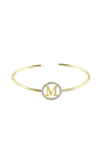 Block Letter Circle Initial Cuff | Kacey K Jewelry.