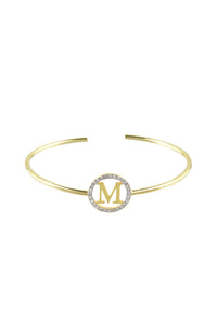 Block Letter Circle Initial Cuff | Kacey K Jewelry.