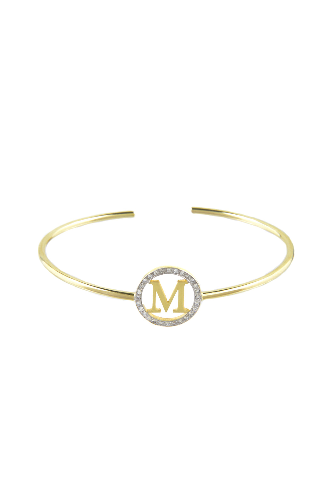 Block Letter Circle Initial Cuff | Kacey K Jewelry.