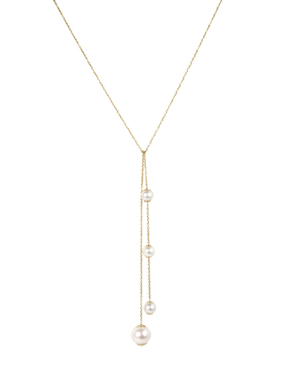 Four Pearl Lariat | Kacey K Jewelry.
