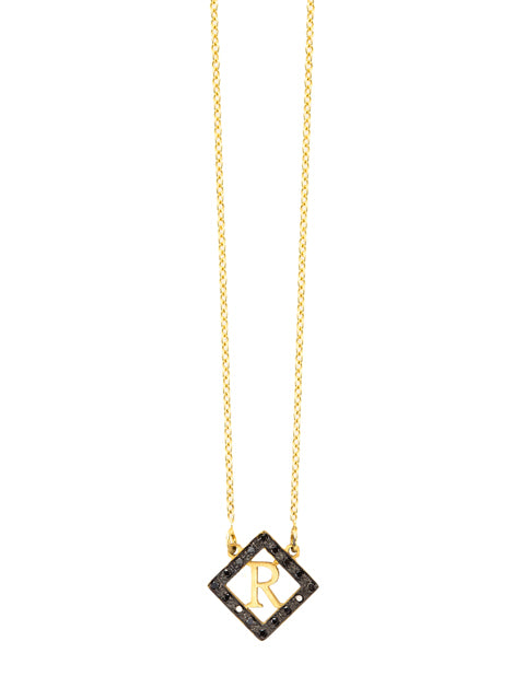 Mini Diamond Shape Block Letter Initial | Kacey K Jewelry.