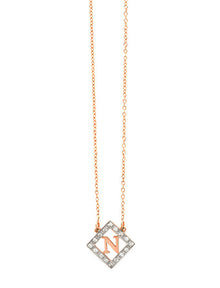  Mini Diamond Shape Block Letter Initial | Kacey K Jewelry.