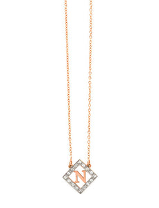 Mini Diamond Shape Block Letter Initial | Kacey K Jewelry.