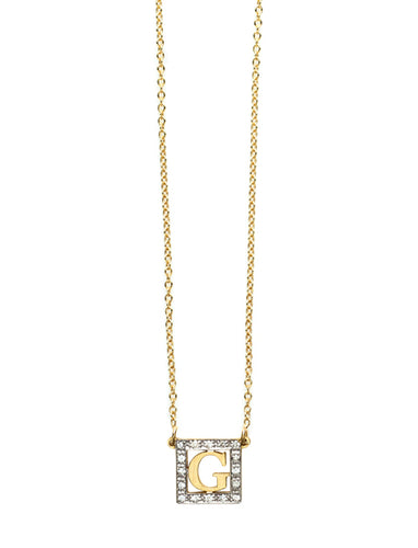 Mini Square Shape Block Letter Initial | Kacey K Jewelry.