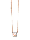 Mini Square Shape Rose Gold Block Letter Initial | Kacey K Jewelry.