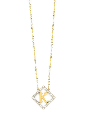 Diamond Shape Block Letter Initial | Kacey K Jewelry.