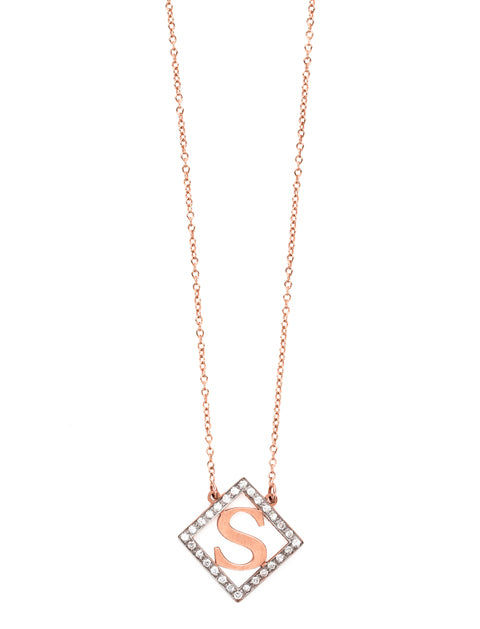 Diamond Shape Block Letter Initial | Kacey K Jewelry.