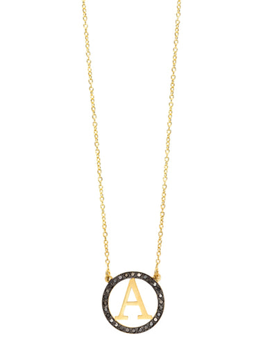 Circle Block Letter Initial | Kacey K Jewelry.
