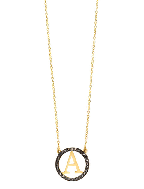 Circle Block Letter Initial | Kacey K Jewelry.