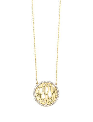 Script Circle Shape Monogram | Kacey K Jewelry.
