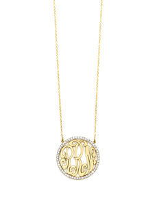 Script Circle Shape Monogram | Kacey K Jewelry.