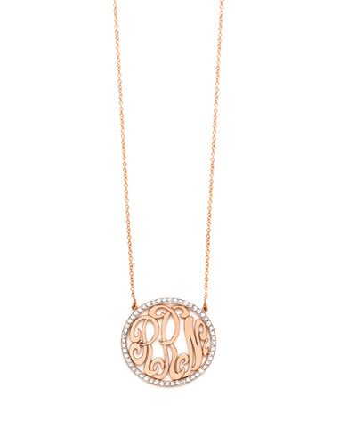 Script Circle Shape Monogram | Kacey K Jewelry.